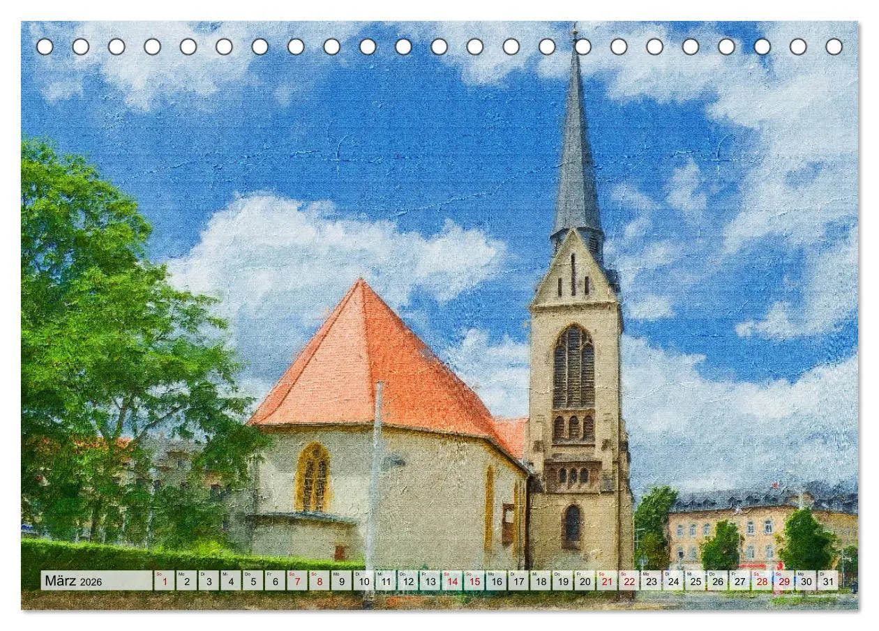 Bild: 9783457708217 | Gera gesehen mit Pinsel und Öl (Tischkalender 2026 DIN A5 quer),...
