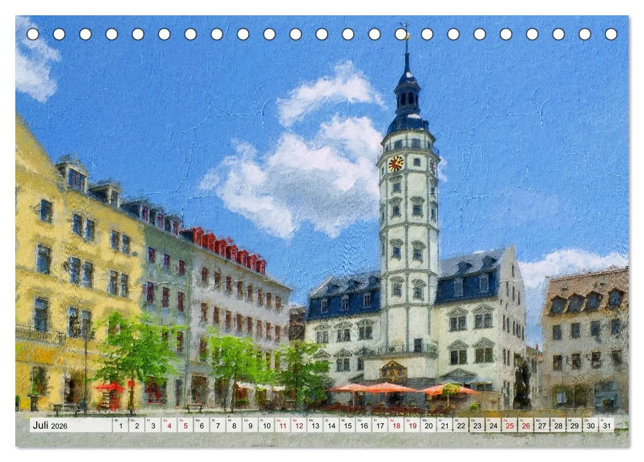 Bild: 9783457708217 | Gera gesehen mit Pinsel und Öl (Tischkalender 2026 DIN A5 quer),...