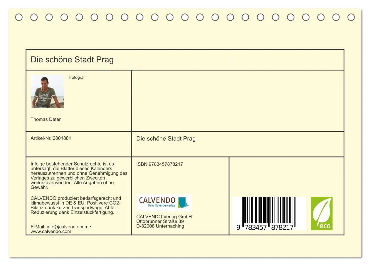 Bild: 9783457878217 | Die schöne Stadt Prag (Tischkalender 2026 DIN A5 quer), CALVENDO...