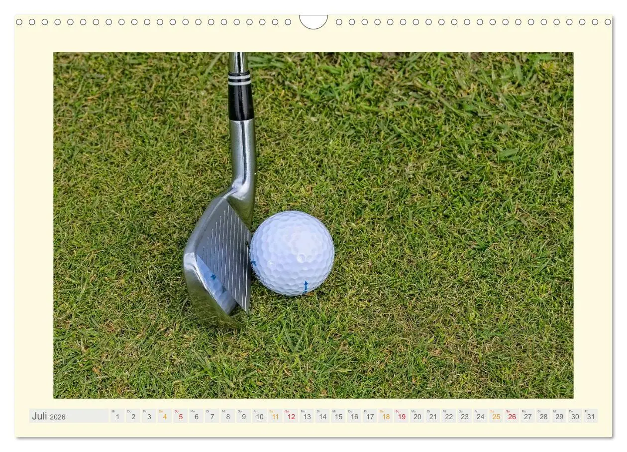 Bild: 9783516038217 | Golf - meine Leidenschaft (Wandkalender 2026 DIN A3 quer), CALVENDO...