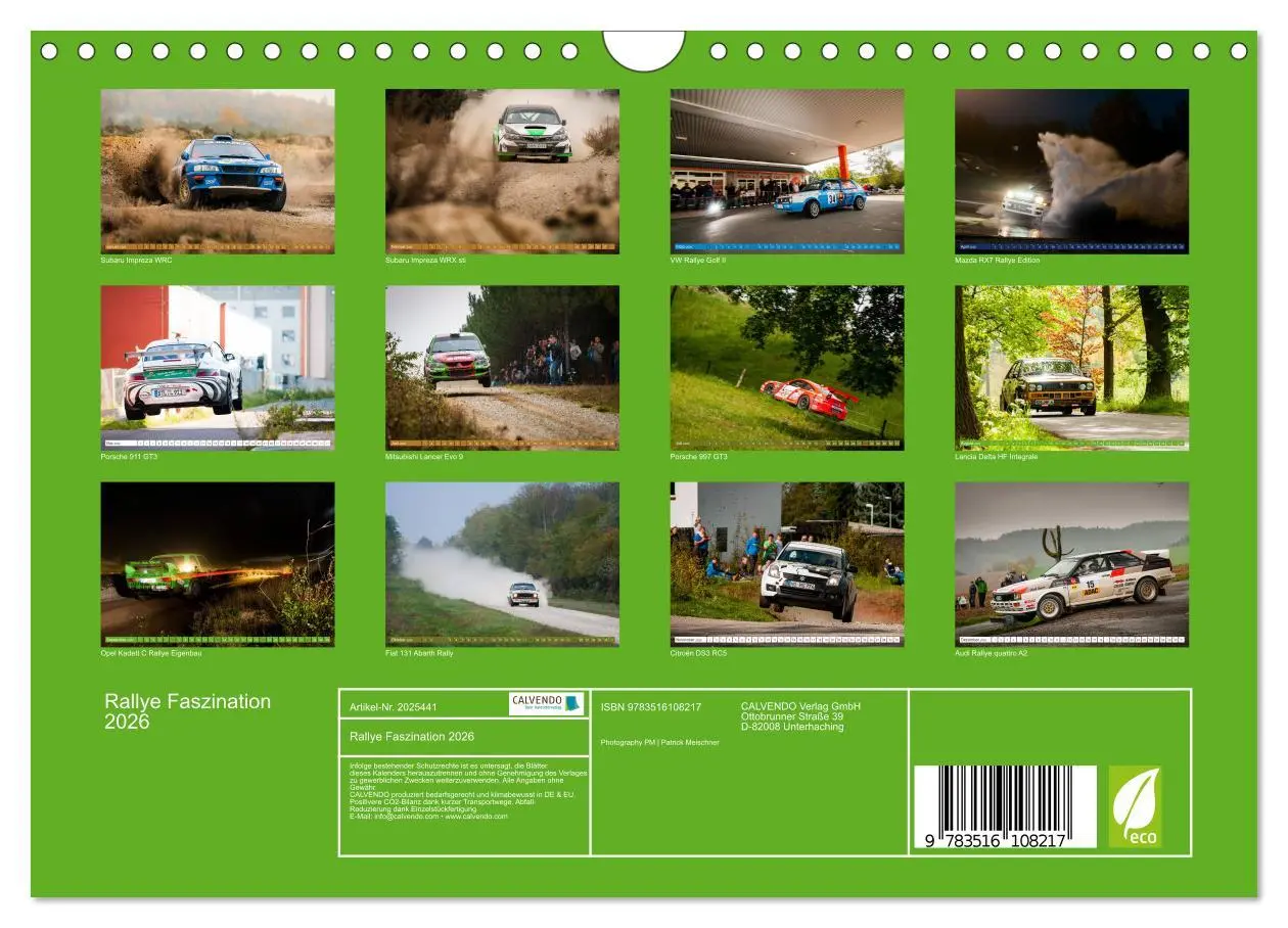 Bild: 9783516108217 | Rallye Faszination 2026 (Wandkalender 2026 DIN A4 quer), CALVENDO...