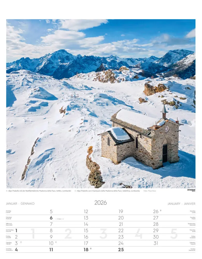 Bild: 9788868398217 | Alpen Kalender 2026 | Alpi - Alps | Athesia-Tappeiner Verlag | 14 S.
