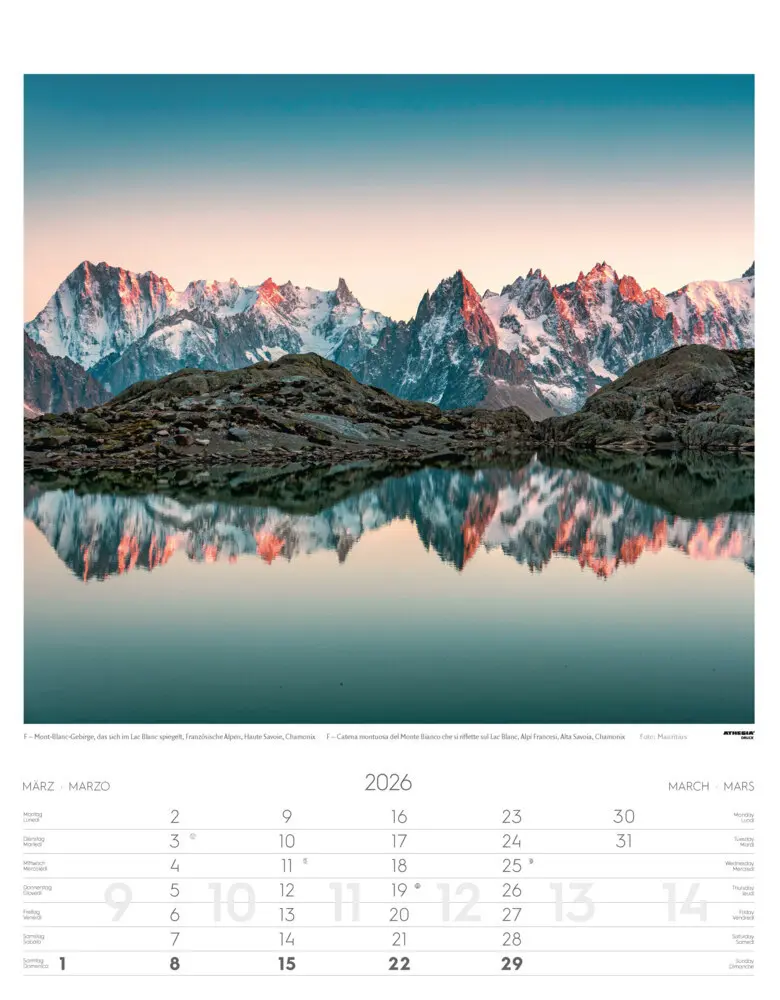 Bild: 9788868398217 | Alpen Kalender 2026 | Alpi - Alps | Athesia-Tappeiner Verlag | 14 S.