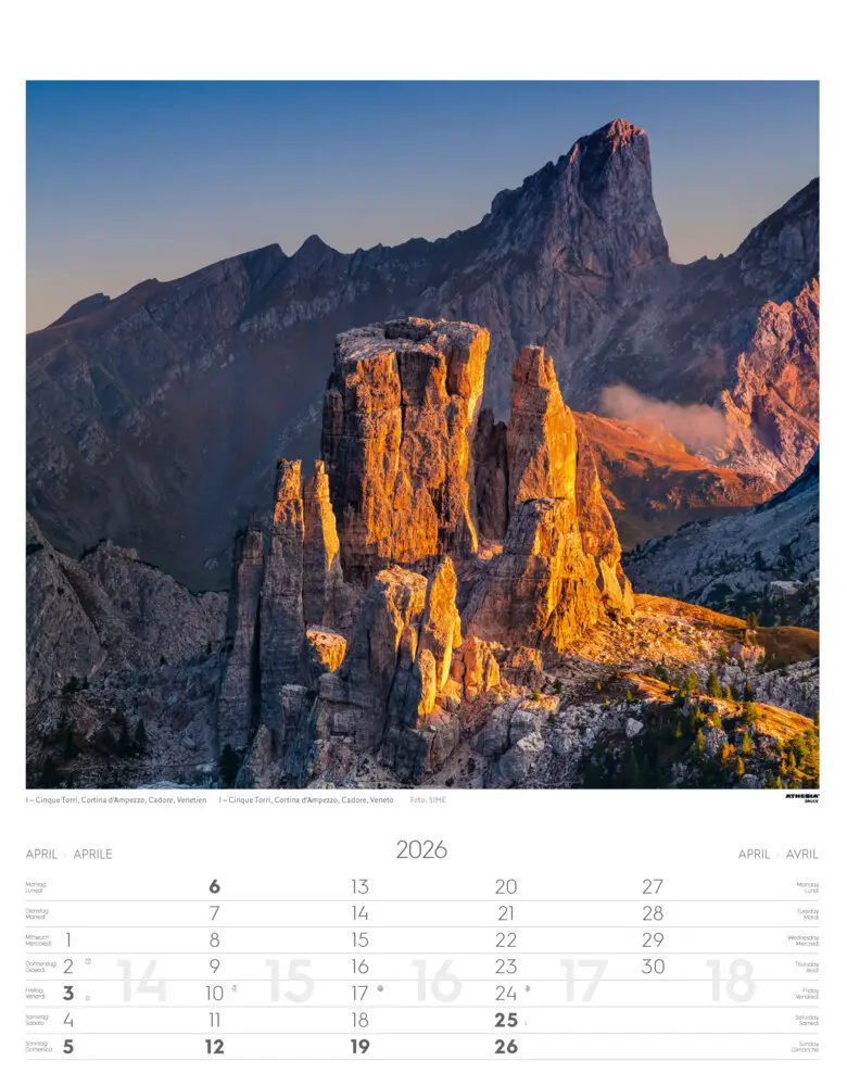 Bild: 9788868398217 | Alpen Kalender 2026 | Alpi - Alps | Athesia-Tappeiner Verlag | 14 S.