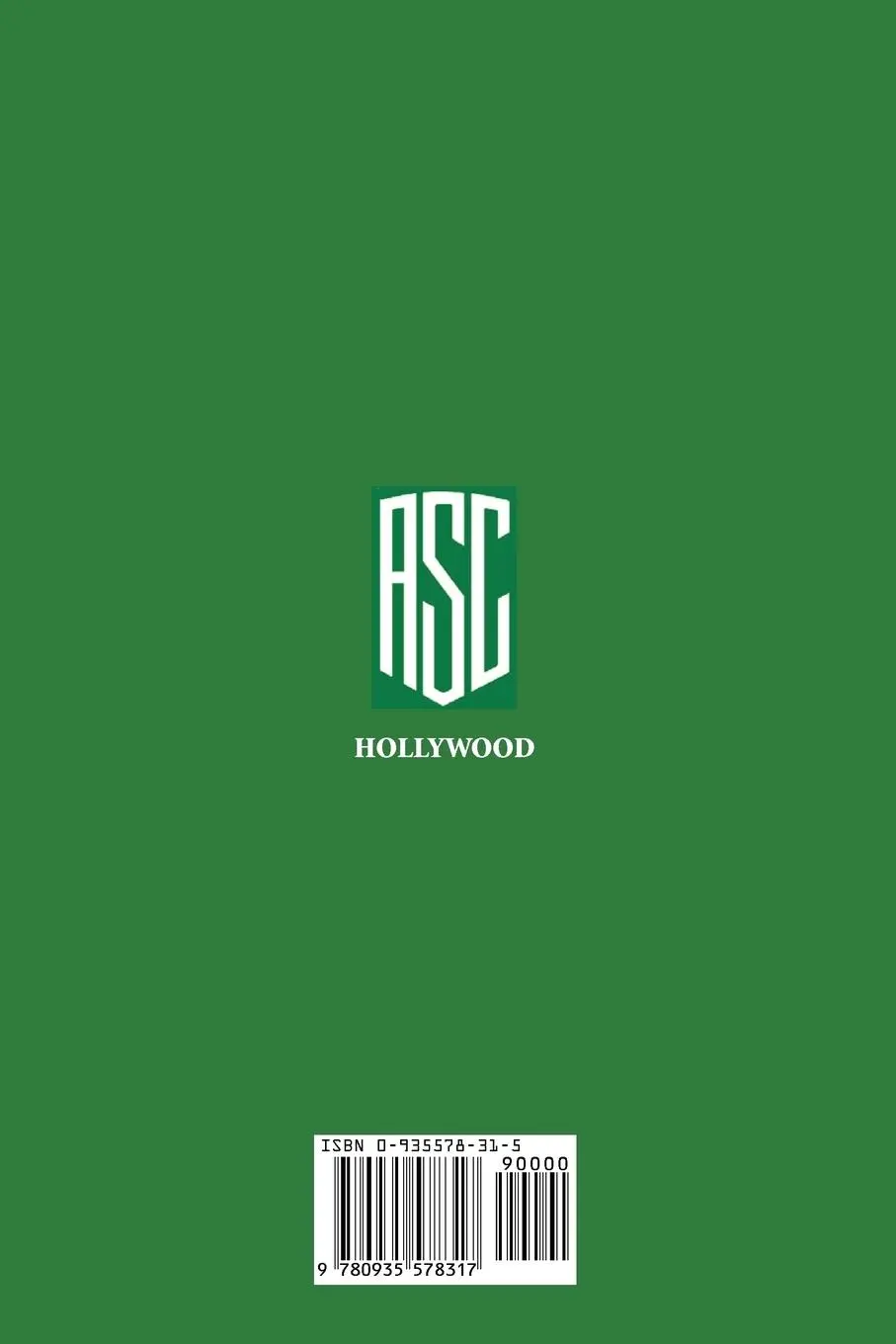 Rückseite: 9780935578317 | American Cinematographer Manual 9th Ed. Vol. I | Asc Stephen H. Burum