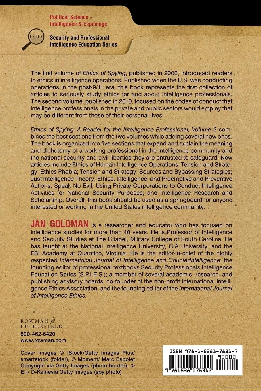 Rückseite: 9781538178317 | Ethics of Spying | A Reader for the Intelligence Professional | Buch