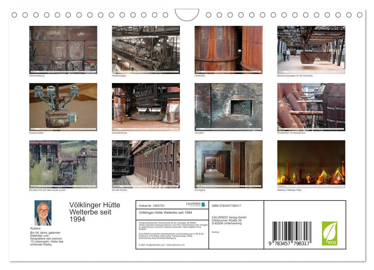 Bild: 9783457798317 | Völklinger Hütte Welterbe seit 1994 (Wandkalender 2026 DIN A4...