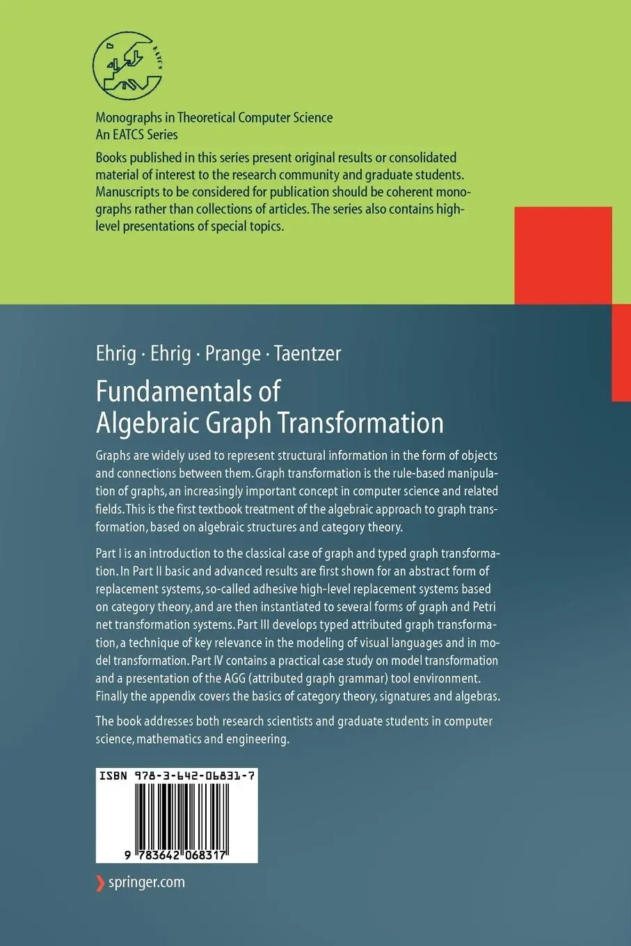 Rückseite: 9783642068317 | Fundamentals of Algebraic Graph Transformation | Hartmut Ehrig (u. a.)