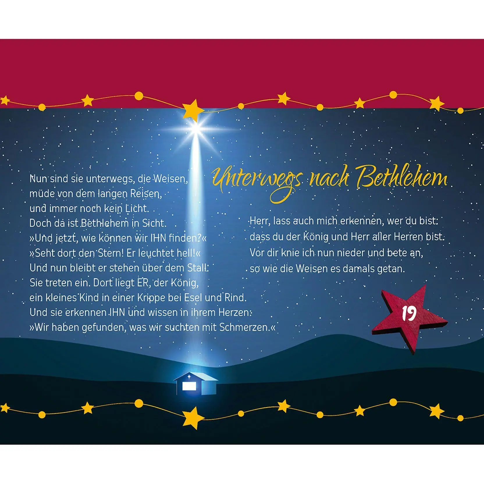 Bild: 9783842978317 | Seht, es leuchtet sein Stern | Adventskalender | Ruth Heil | Kalender