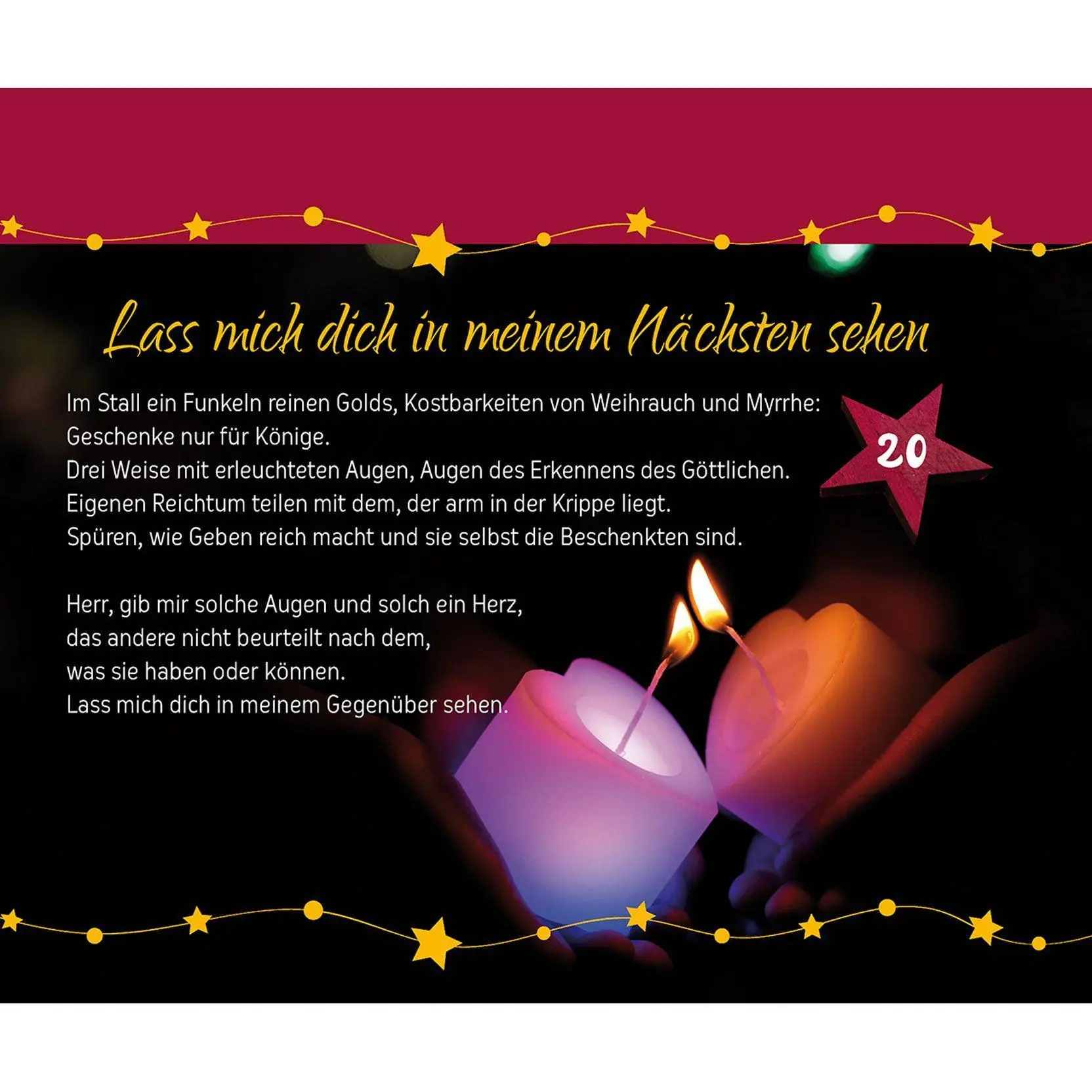 Bild: 9783842978317 | Seht, es leuchtet sein Stern | Adventskalender | Ruth Heil | Kalender