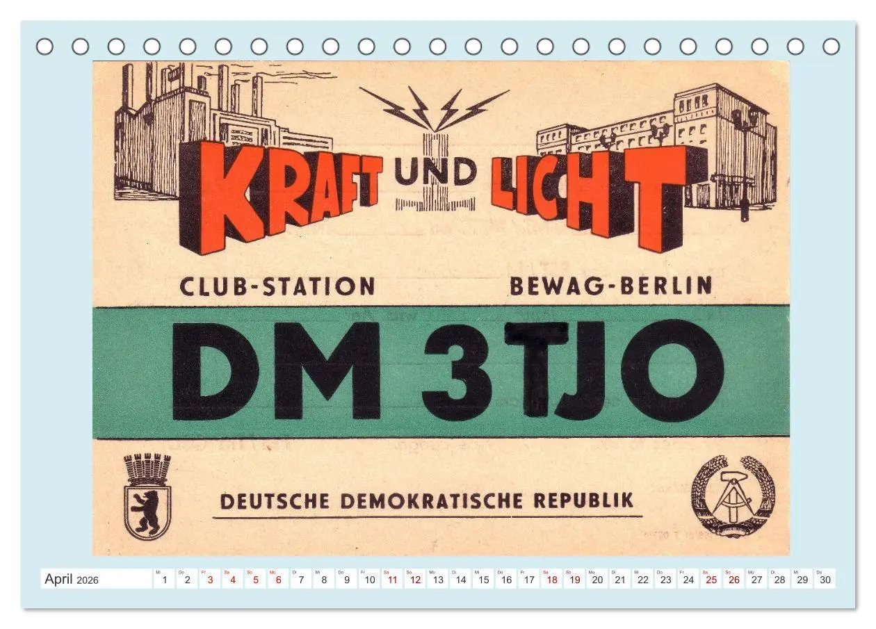 Bild: 9783457308417 | Amateurfunk in der DDR - Historische QSL-Karten (Tischkalender 2026...