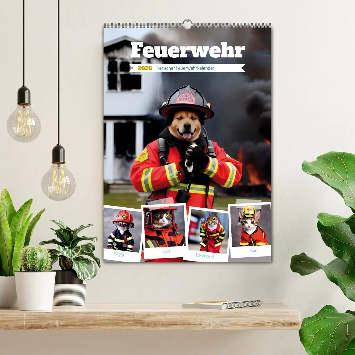 Bild: 9783516328417 | Feuerwehr - Tierischer Feuerwehrkalender (Wandkalender 2026 DIN A2...