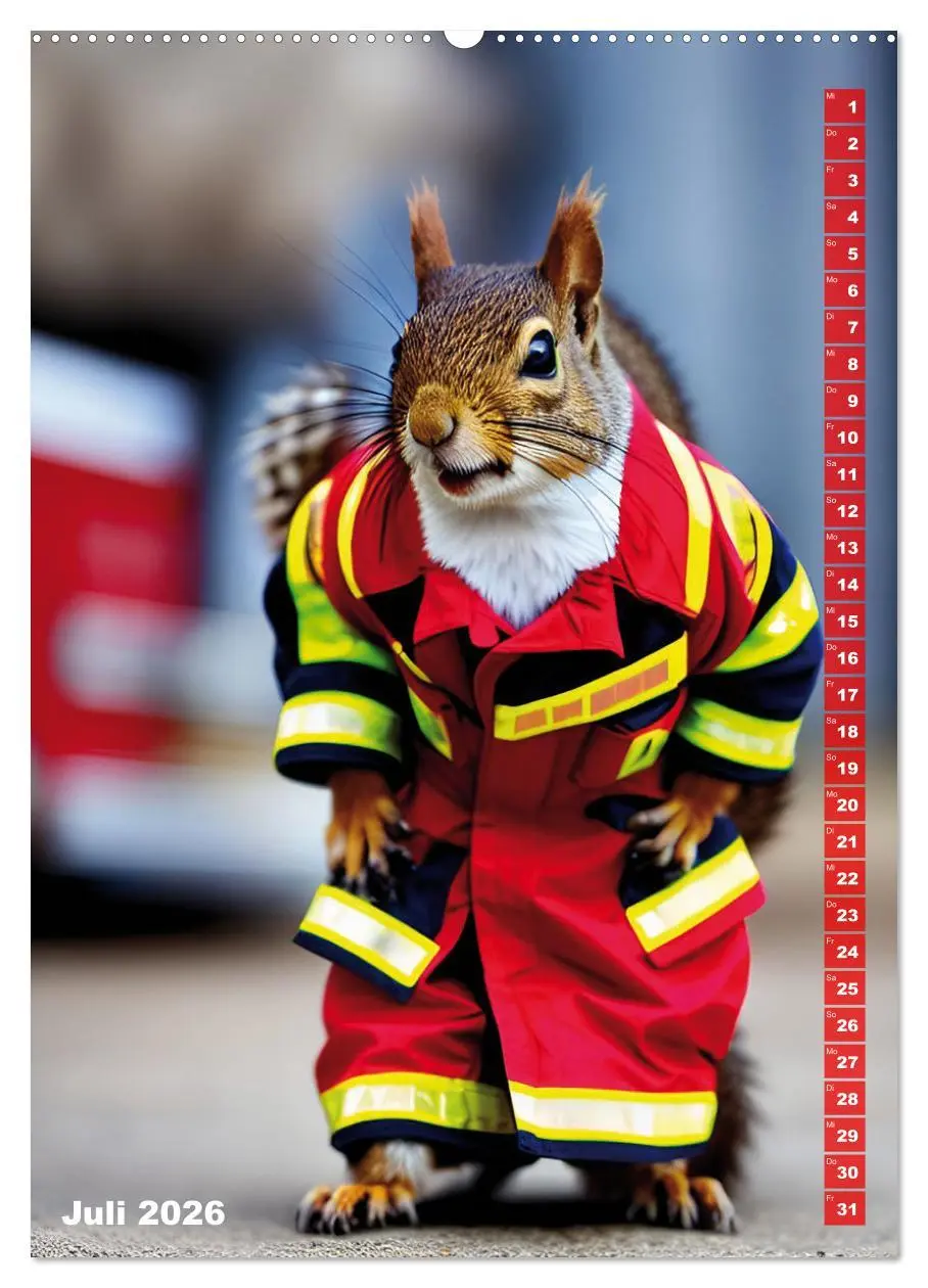 Bild: 9783516328417 | Feuerwehr - Tierischer Feuerwehrkalender (Wandkalender 2026 DIN A2...