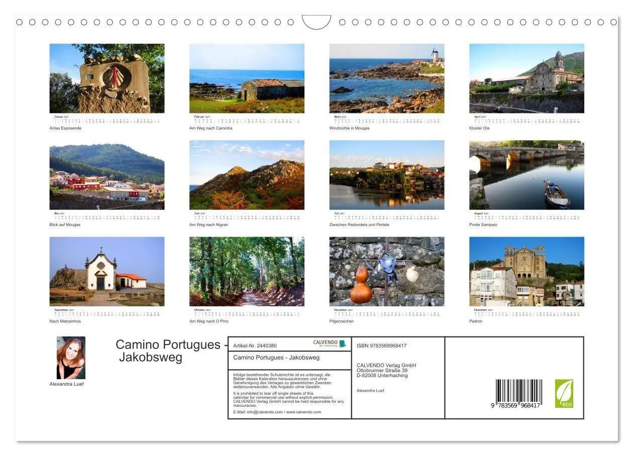 Bild: 9783569968417 | Camino Portugues - Jakobsweg (Wandkalender 2027 DIN A3 quer),...