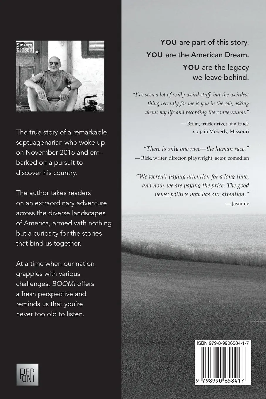 Rückseite: 9798990658417 | BOOM! | It's a Big Country for an Old Man | John Van Dyke | Buch
