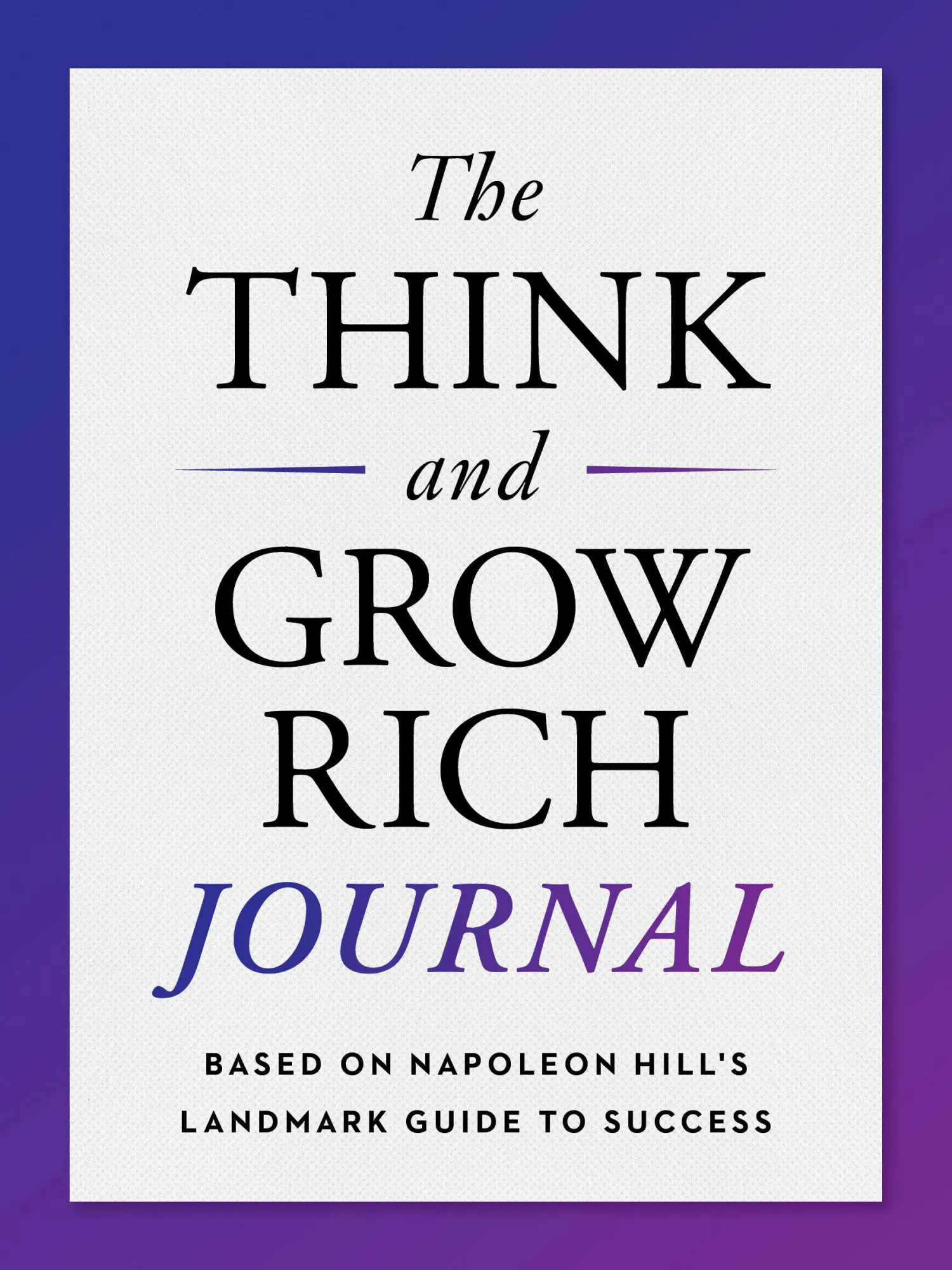 Cover: 9780593538517 | The Think and Grow Rich Journal | Napoleon Hill | Taschenbuch | 2022