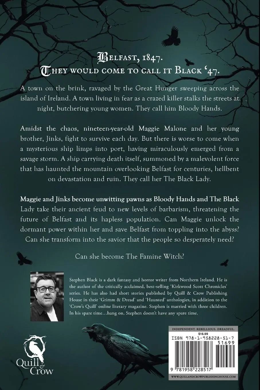 Rückseite: 9781958228517 | The Famine Witch | Stephen Black | Taschenbuch | Englisch | 2024