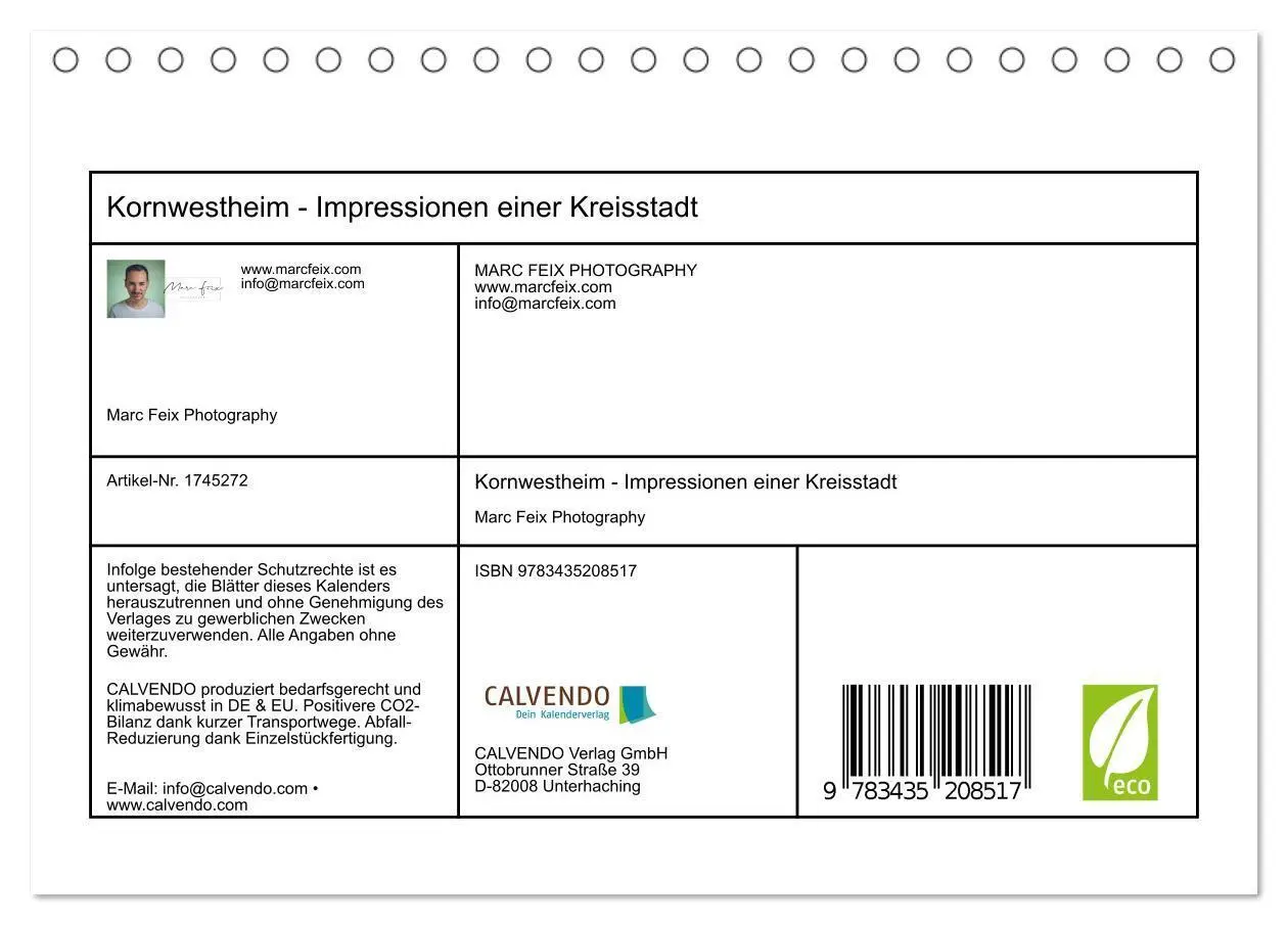 Bild: 9783435208517 | Kornwestheim - Impressionen einer Kreisstadt (Tischkalender 2025...