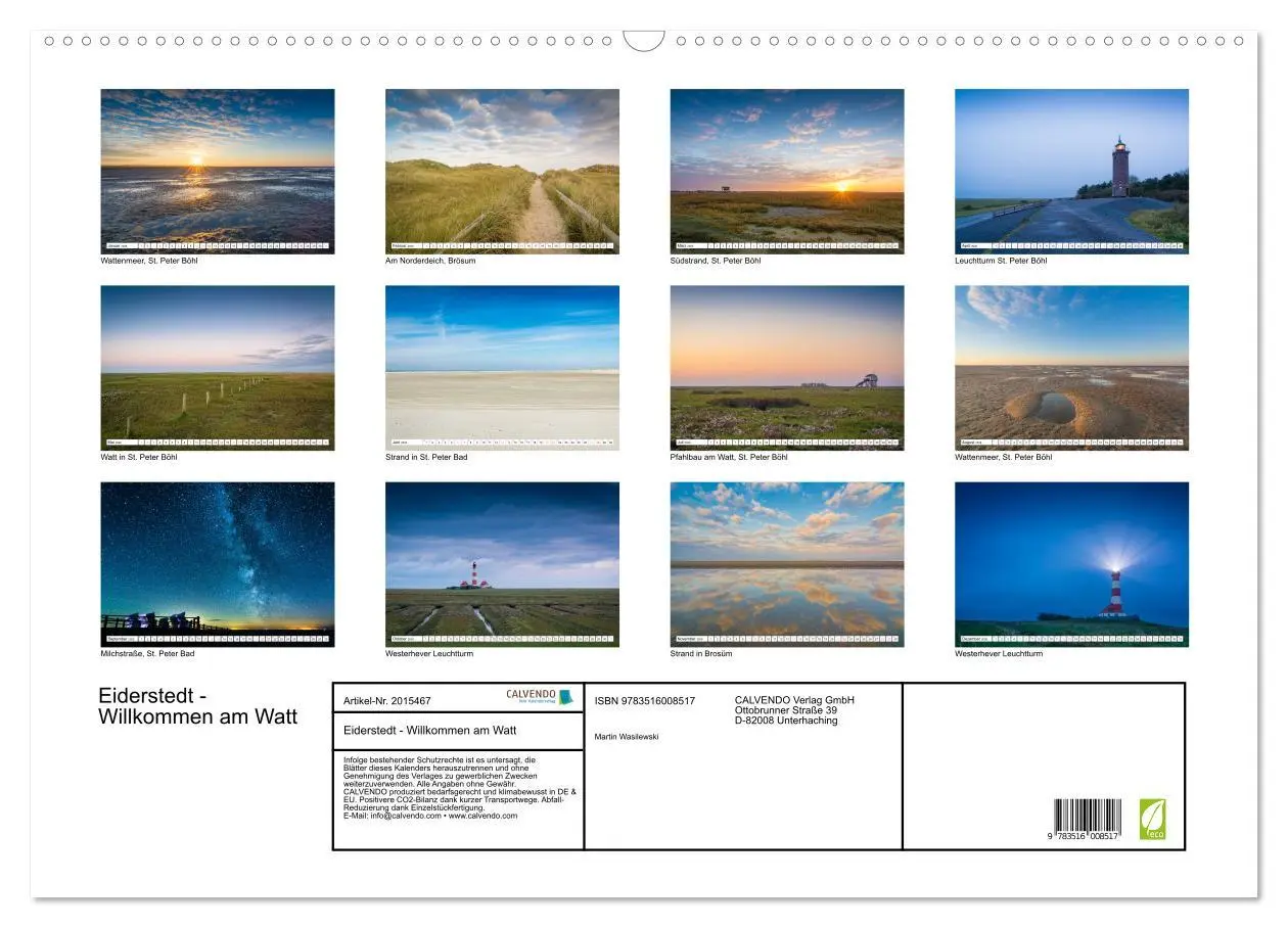 Bild: 9783516008517 | Eiderstedt - Willkommen am Watt (Wandkalender 2026 DIN A2 quer),...