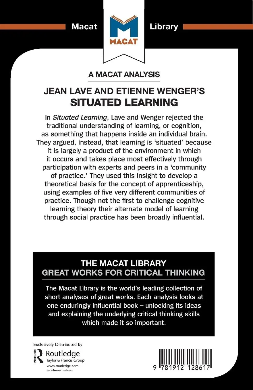 Rückseite: 9781912128617 | An Analysis of Jean Lave and Etienne Wenger's Situated Learning | Buch