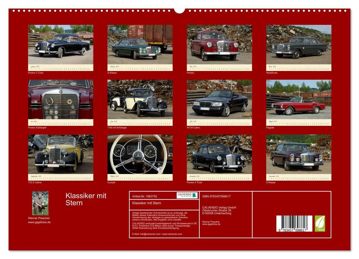 Bild: 9783457698617 | Klassiker mit Stern (hochwertiger Premium Wandkalender 2026 DIN A2...