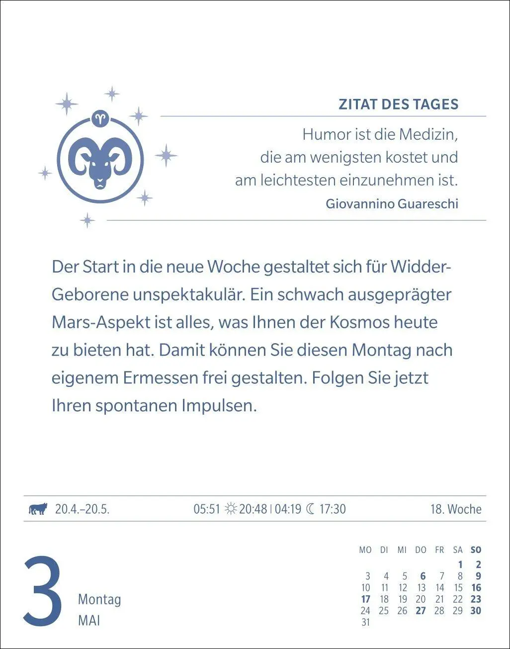 Bild: 9783840038617 | Widder Sternzeichenkalender 2027 - Tagesabreißkalender - Ihr...