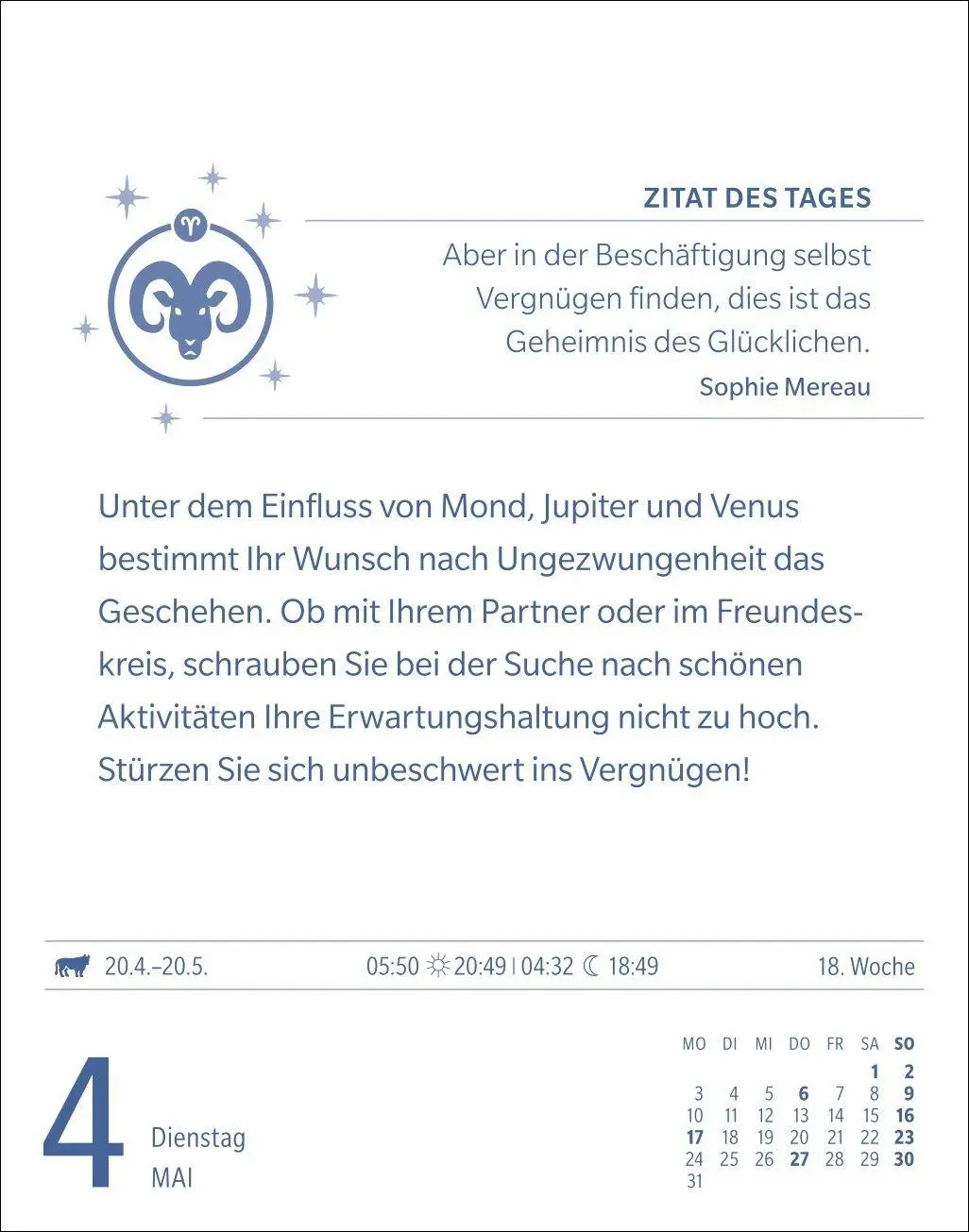 Bild: 9783840038617 | Widder Sternzeichenkalender 2027 - Tagesabreißkalender - Ihr...