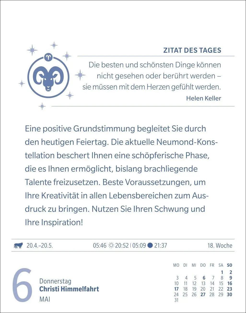 Bild: 9783840038617 | Widder Sternzeichenkalender 2027 - Tagesabreißkalender - Ihr...