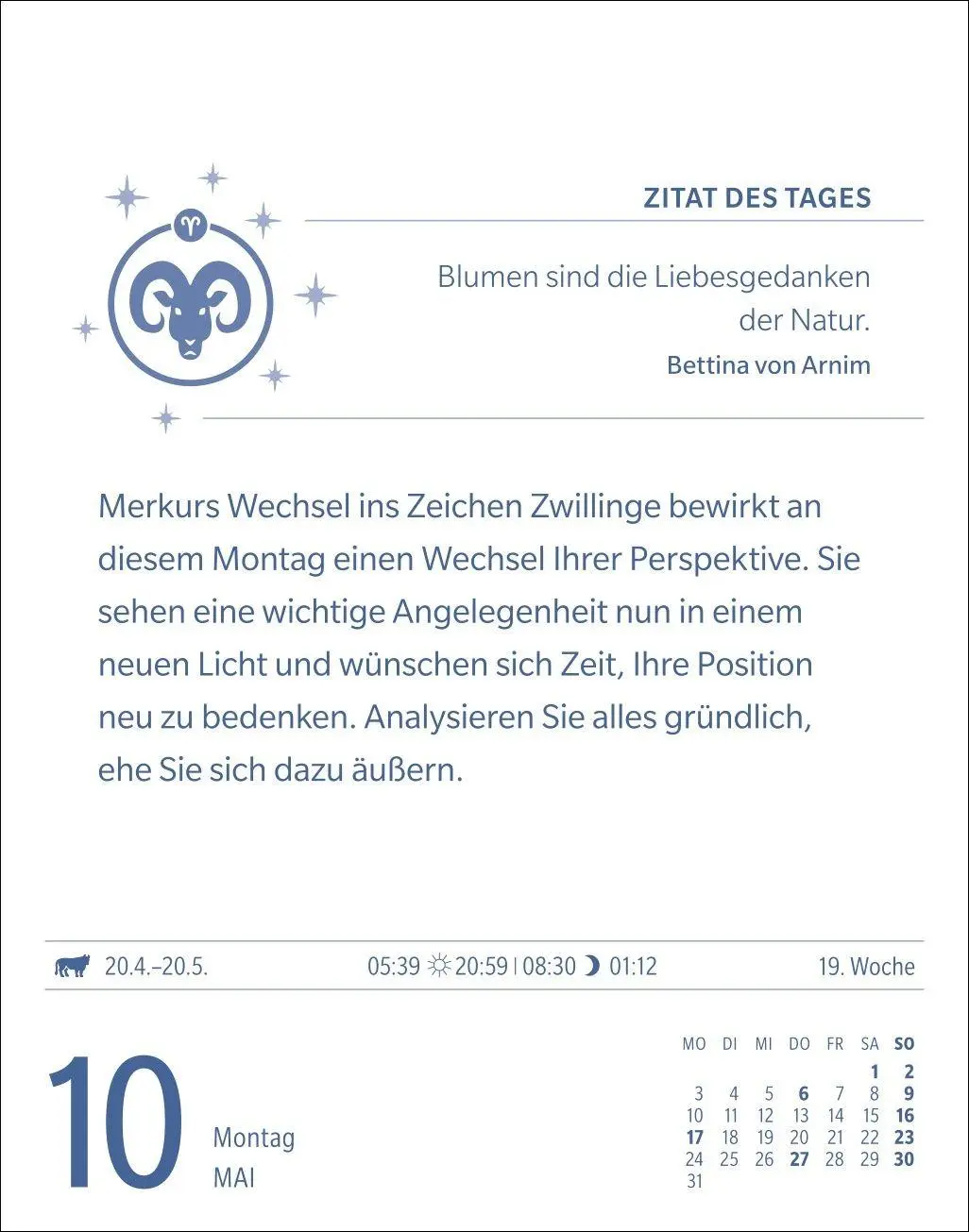 Bild: 9783840038617 | Widder Sternzeichenkalender 2027 - Tagesabreißkalender - Ihr...
