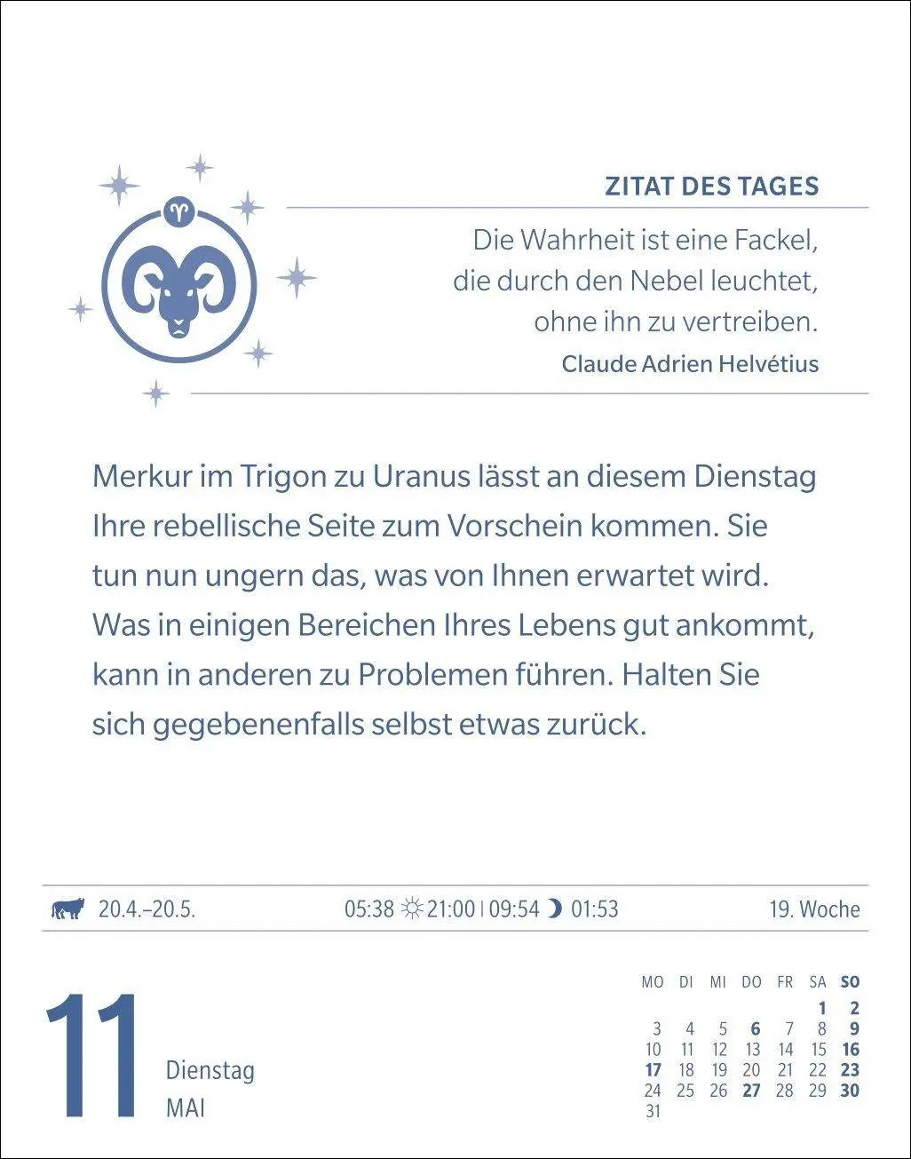 Bild: 9783840038617 | Widder Sternzeichenkalender 2027 - Tagesabreißkalender - Ihr...