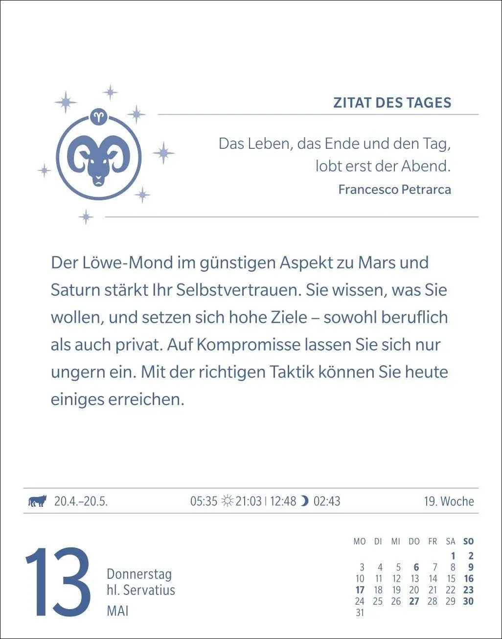 Bild: 9783840038617 | Widder Sternzeichenkalender 2027 - Tagesabreißkalender - Ihr...