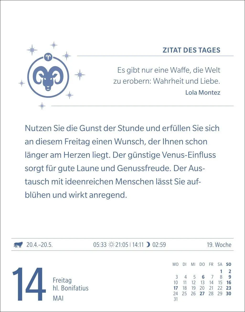 Bild: 9783840038617 | Widder Sternzeichenkalender 2027 - Tagesabreißkalender - Ihr...
