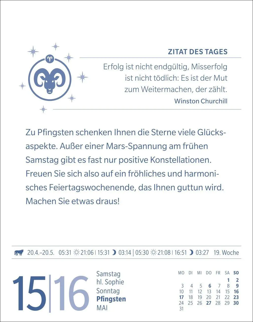 Bild: 9783840038617 | Widder Sternzeichenkalender 2027 - Tagesabreißkalender - Ihr...
