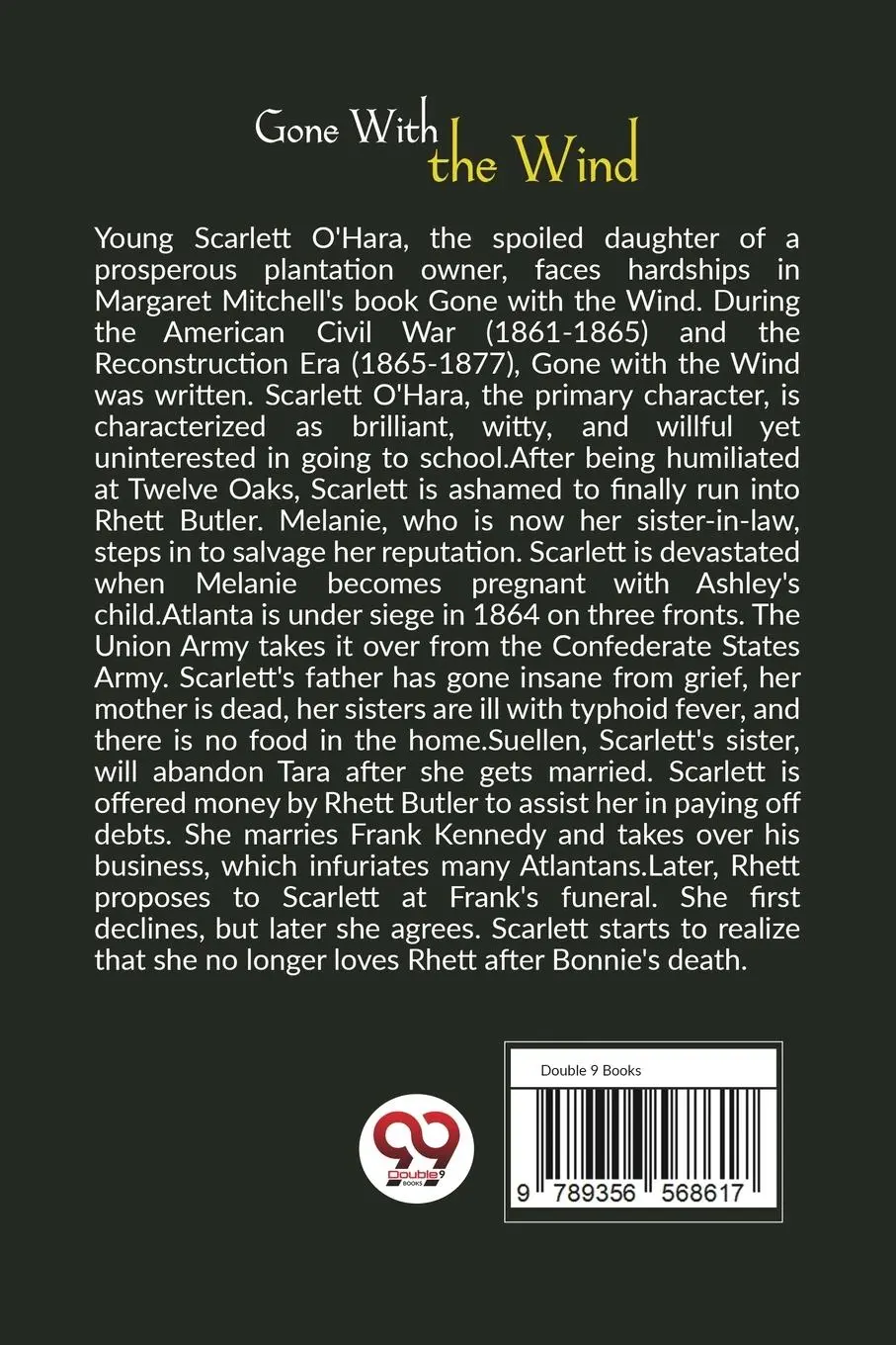 Rückseite: 9789356568617 | Gone With the Wind | Margaret Mitchell | Taschenbuch | Englisch | 2022