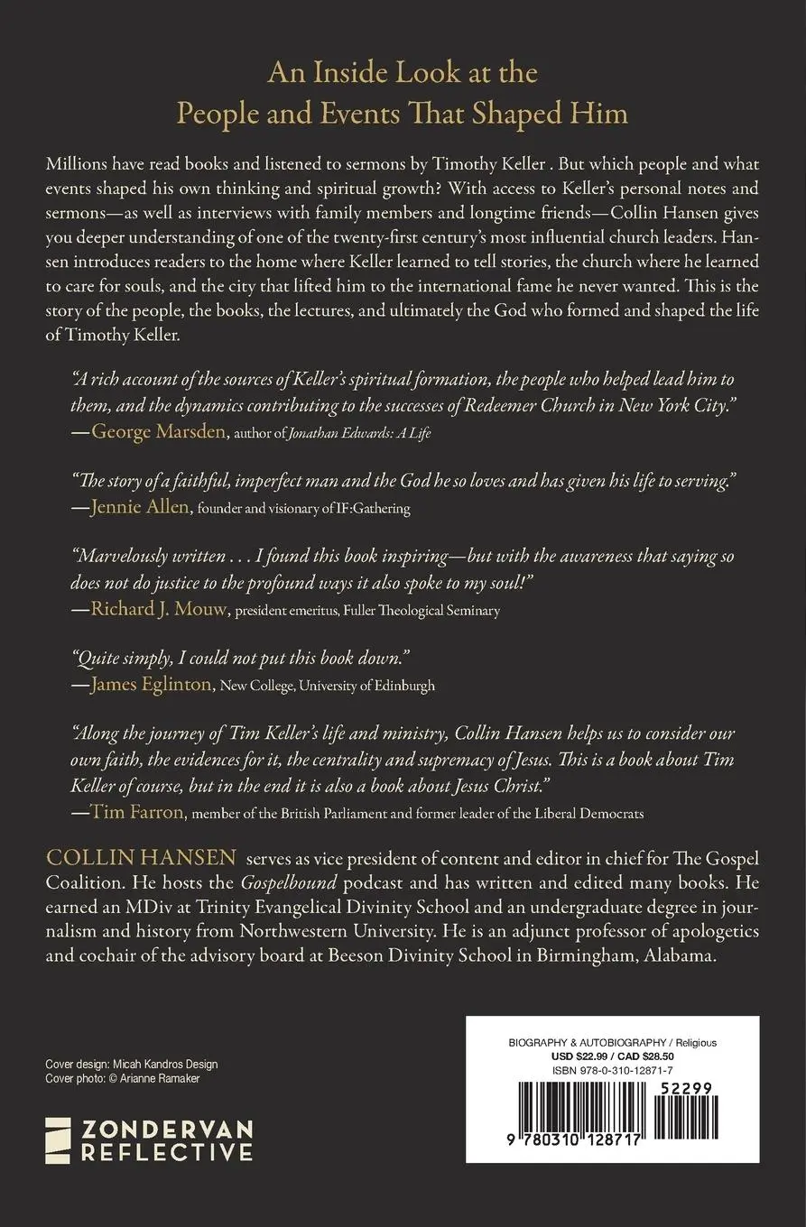Rückseite: 9780310128717 | Timothy Keller | His Spiritual and Intellectual Formation | Hansen
