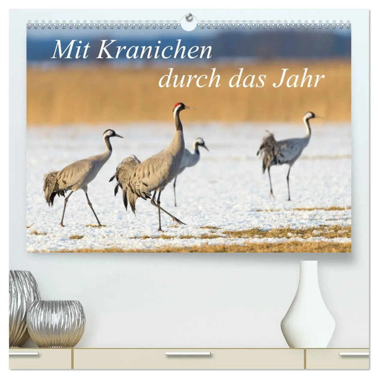 Cover: 9783457758717 | Mit Kranichen durch das Jahr (hochwertiger Premium Wandkalender...