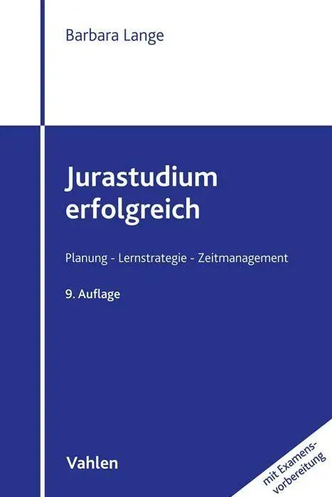 Cover: 9783800668717 | Jurastudium erfolgreich | Barbara Lange | Taschenbuch | XXXIII | 2025