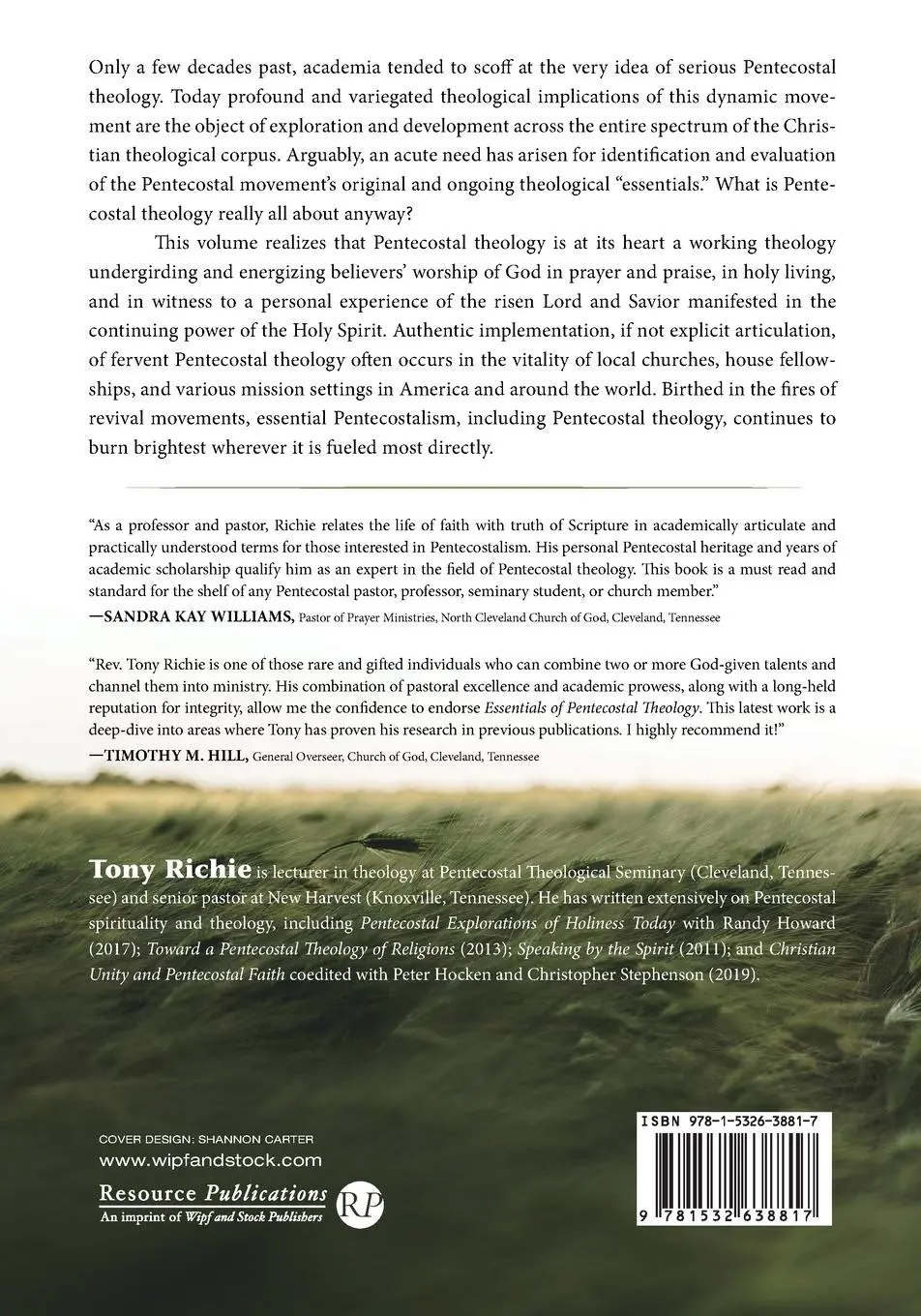 Rückseite: 9781532638817 | Essentials of Pentecostal Theology | Tony Richie | Taschenbuch | 2020