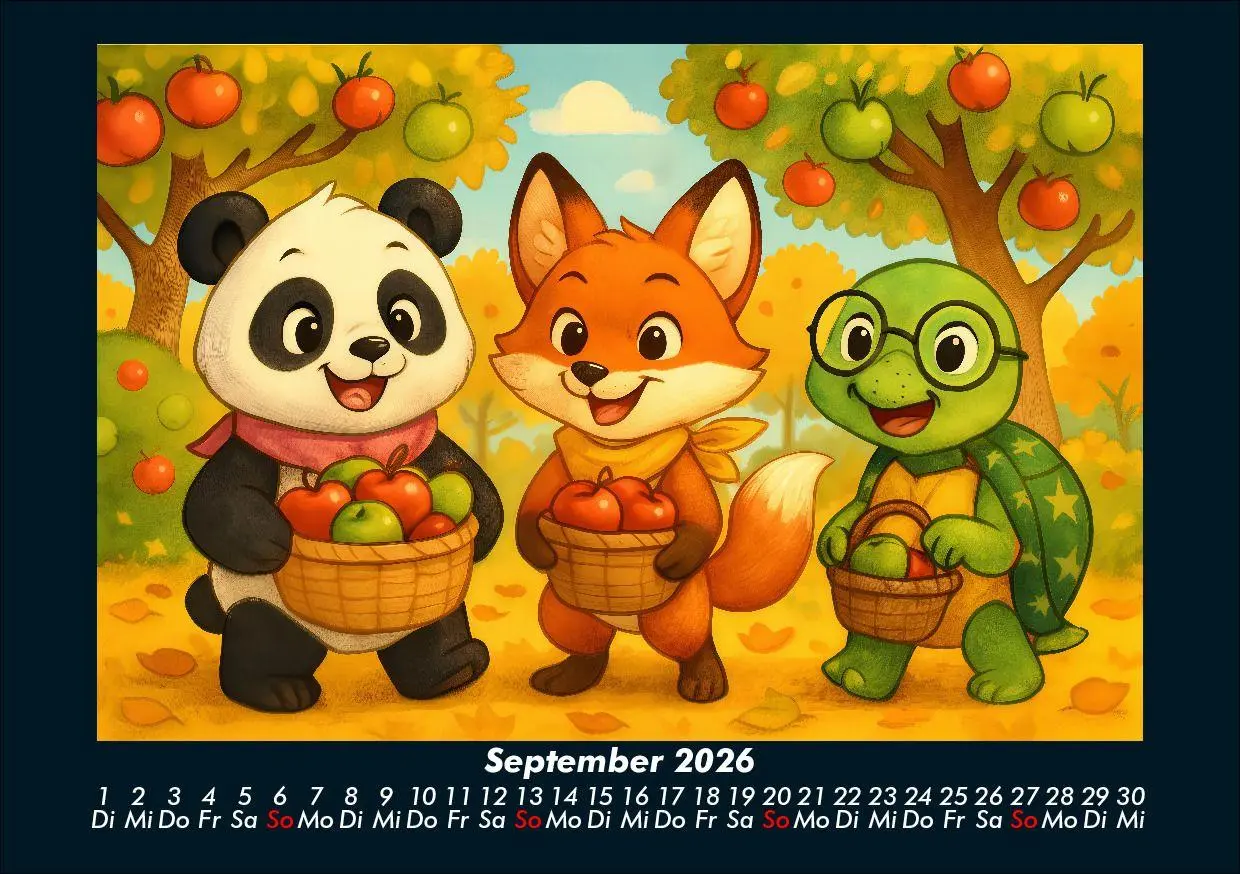 Bild: 9783695418817 | Pippin, Finn &amp; Taz - Freunde im Zauberwald 2026 Fotokalender DIN A5