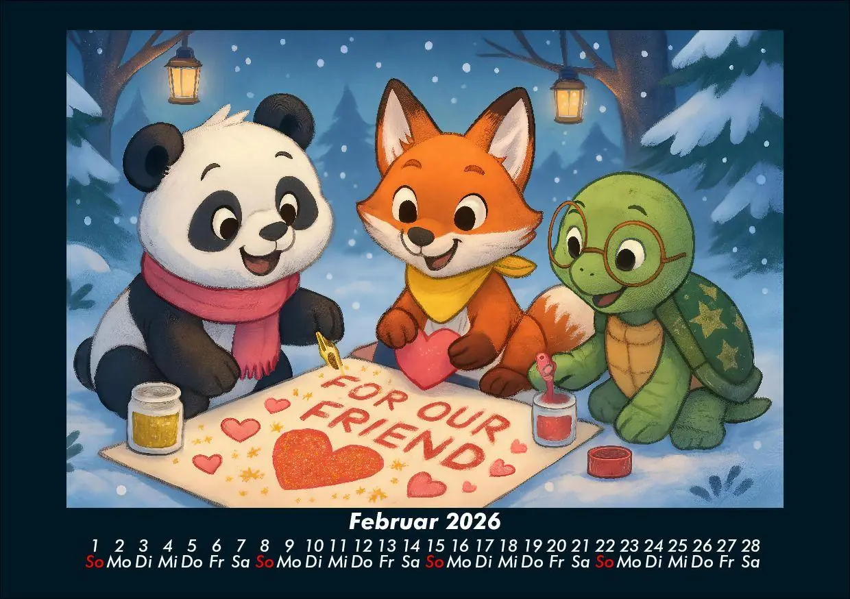 Bild: 9783695418817 | Pippin, Finn &amp; Taz - Freunde im Zauberwald 2026 Fotokalender DIN A5