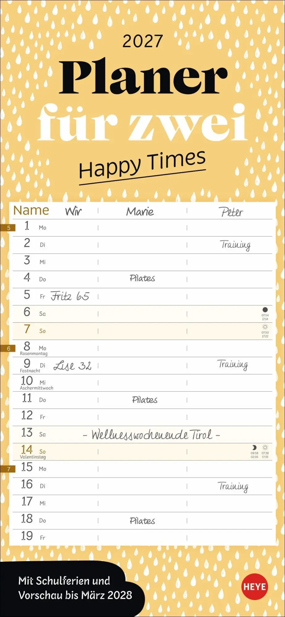 Cover: 9783756418817 | Deko-Slimplaner Happy Times 2027 | Kalender | 14 S. | Deutsch | 2027