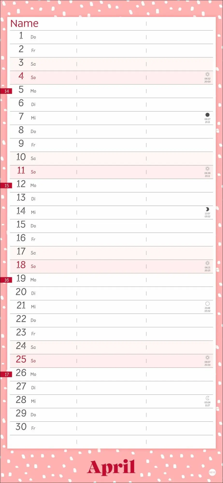 Bild: 9783756418817 | Deko-Slimplaner Happy Times 2027 | Kalender | 14 S. | Deutsch | 2027