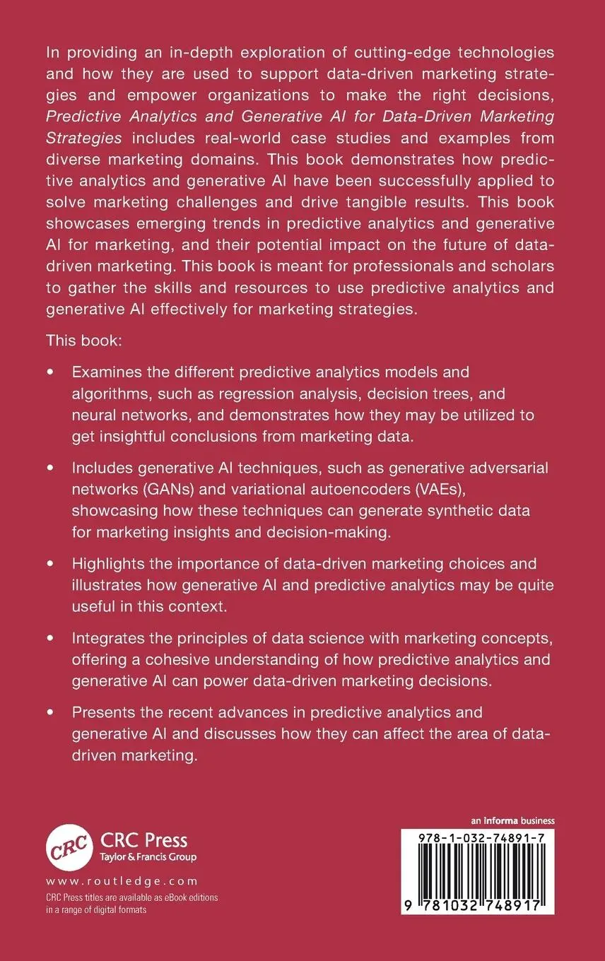 Rückseite: 9781032748917 | Predictive Analytics and Generative AI for Data-Driven Marketing...