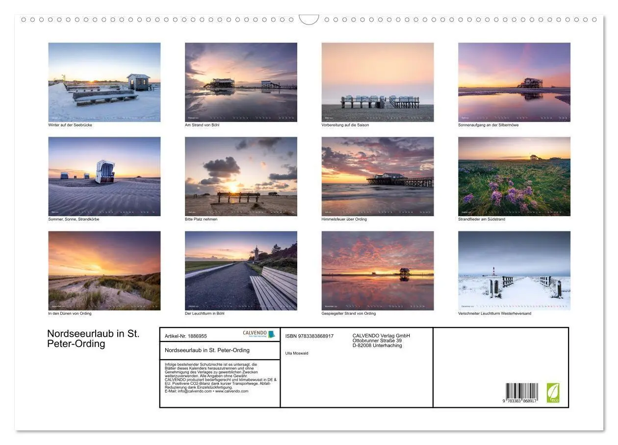 Bild: 9783383868917 | Nordseeurlaub in St. Peter-Ording (Wandkalender 2025 DIN A2 quer),...