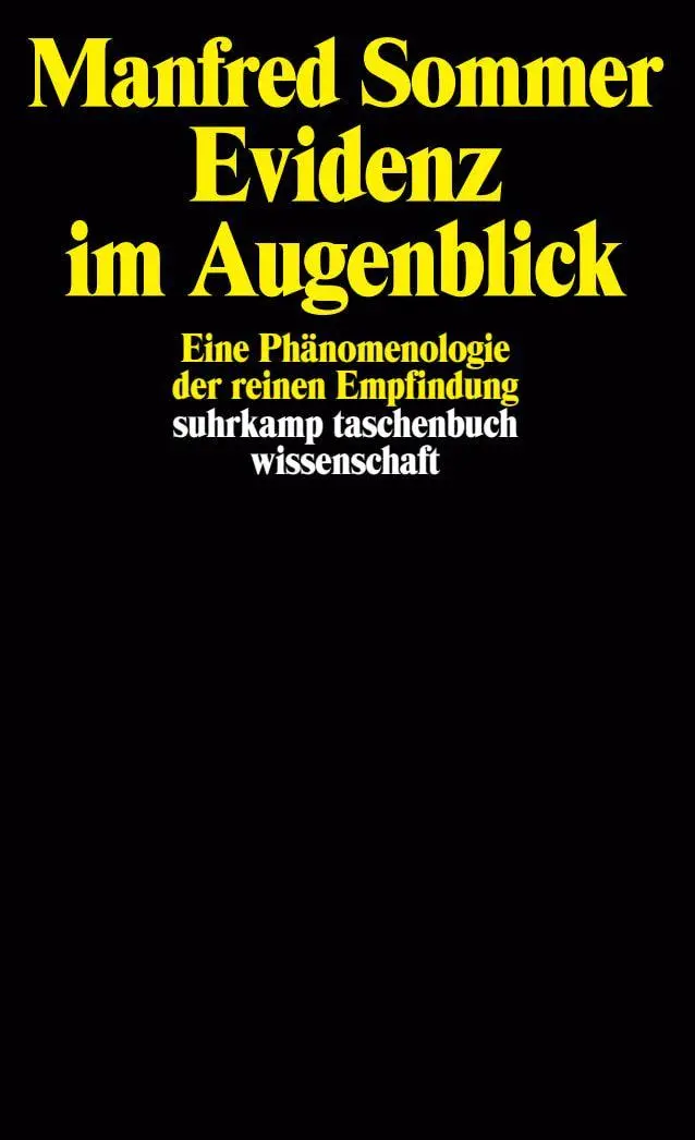 Cover: 9783518288917 | Evidenz im Augenblick | Eine Phänomenologie der reinen Empfindung