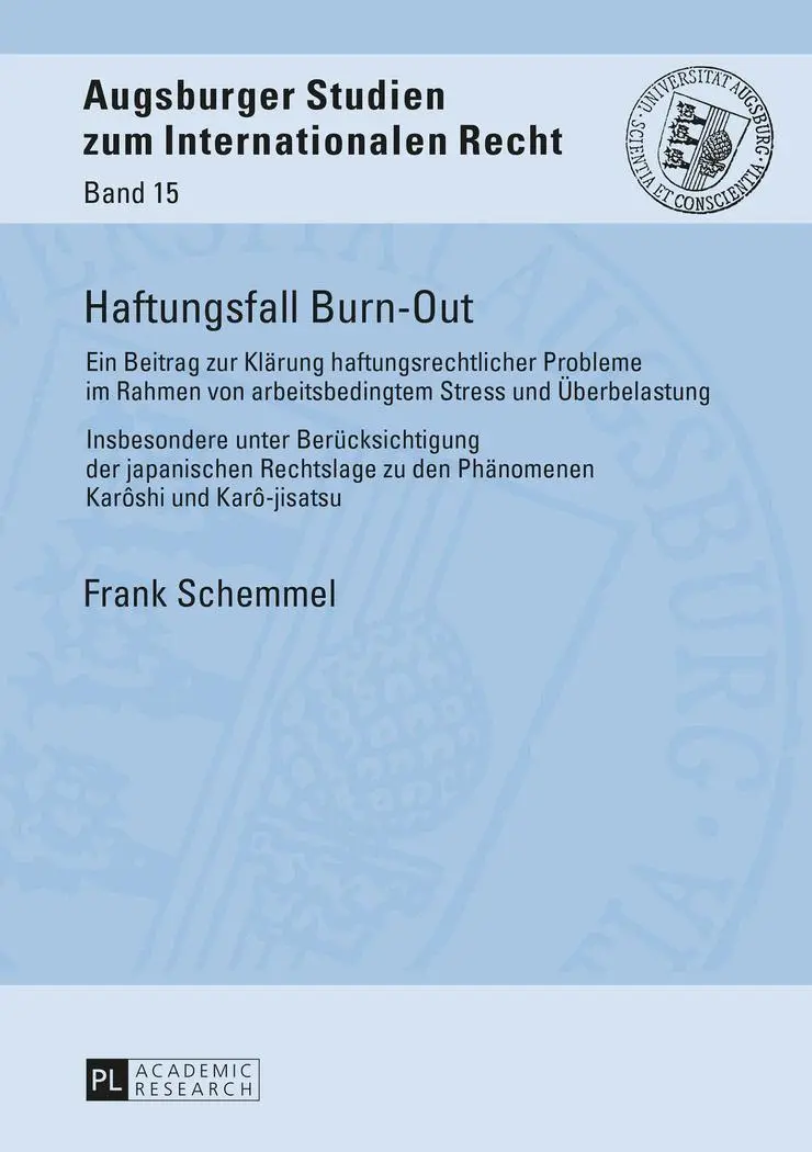 Cover: 9783631668917 | Haftungsfall Burn-Out | Frank Schemmel | Buch | Gebunden | Deutsch