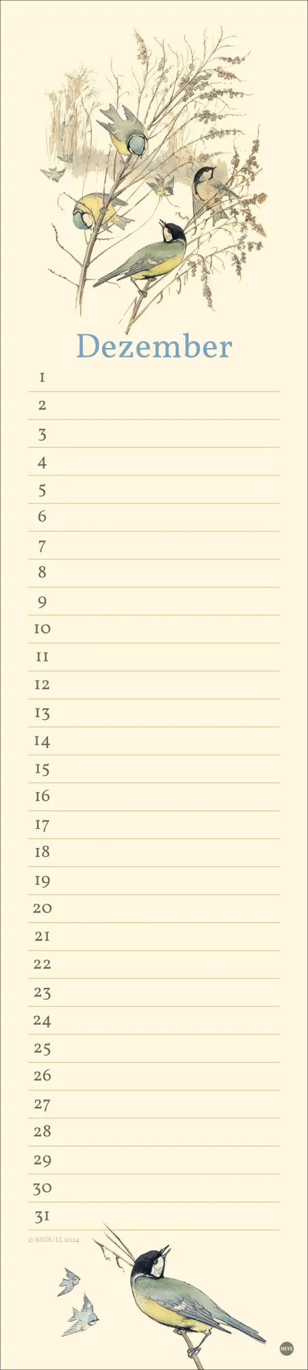 Bild: 9783756408917 | Edith Holden: Geburtstagskalender Langplaner | Kalender | 13 S. | Heye