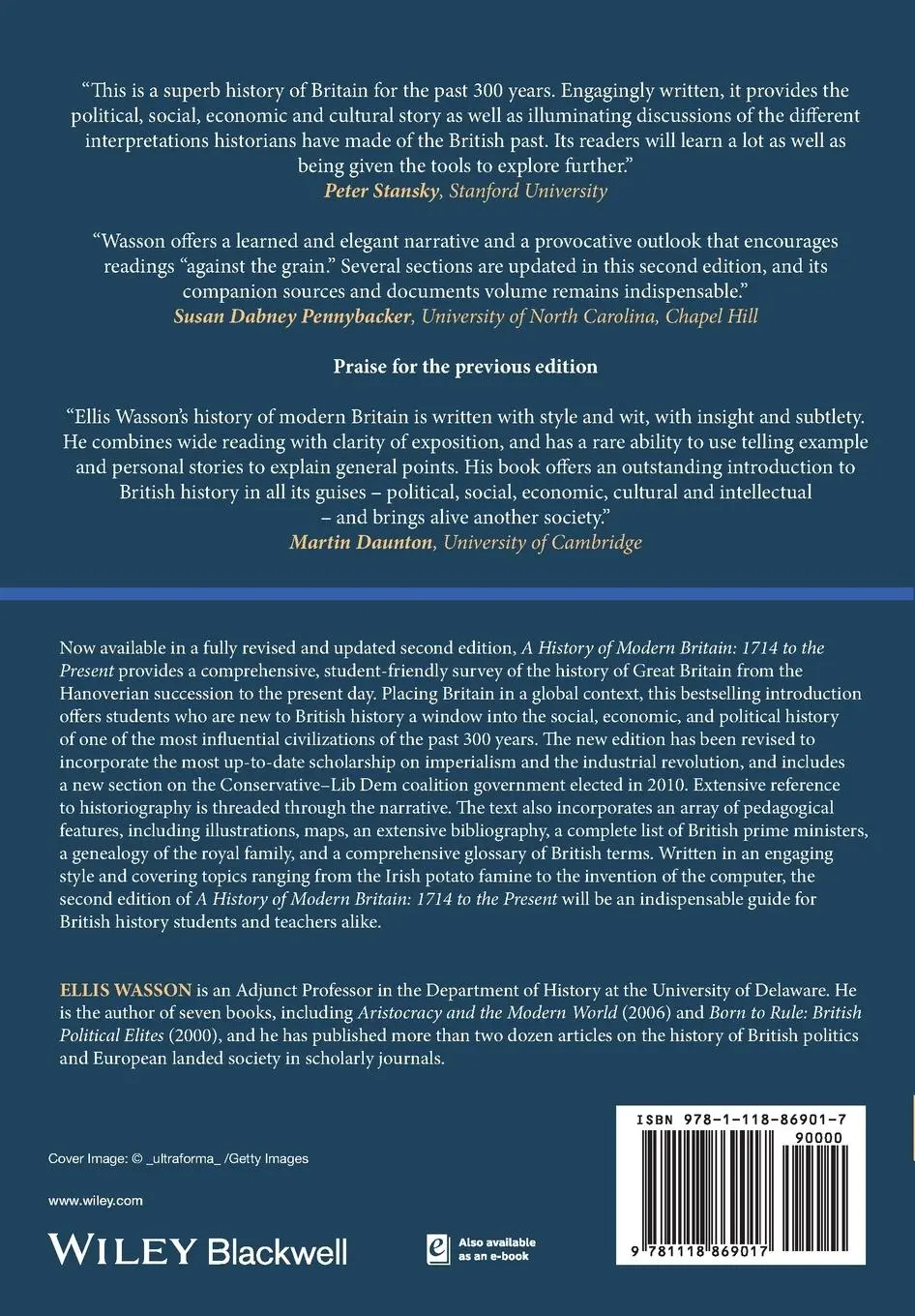 Rückseite: 9781118869017 | A History of Modern Britain | 1714 to the Present | Wasson | Buch