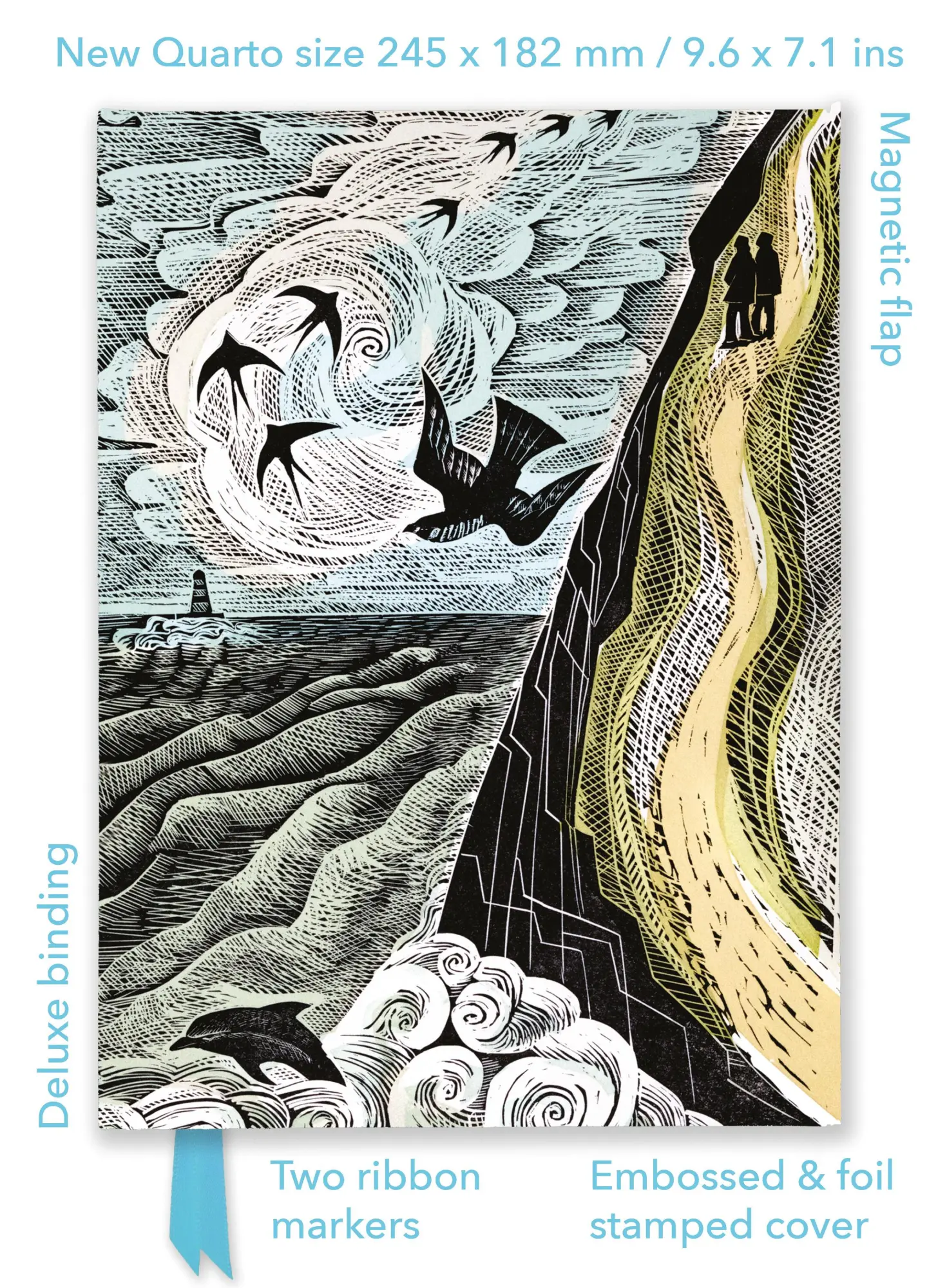 Flame Tree Publishing Angela Harding, Cornish Path (Foiled Quarto Journal)