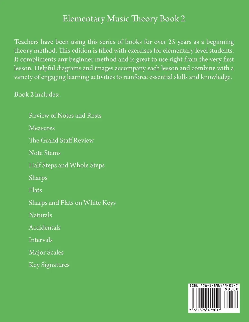 Rückseite: 9781896499017 | Elementary Music Theory Book 2 | Mark Sarnecki | Taschenbuch | 2023